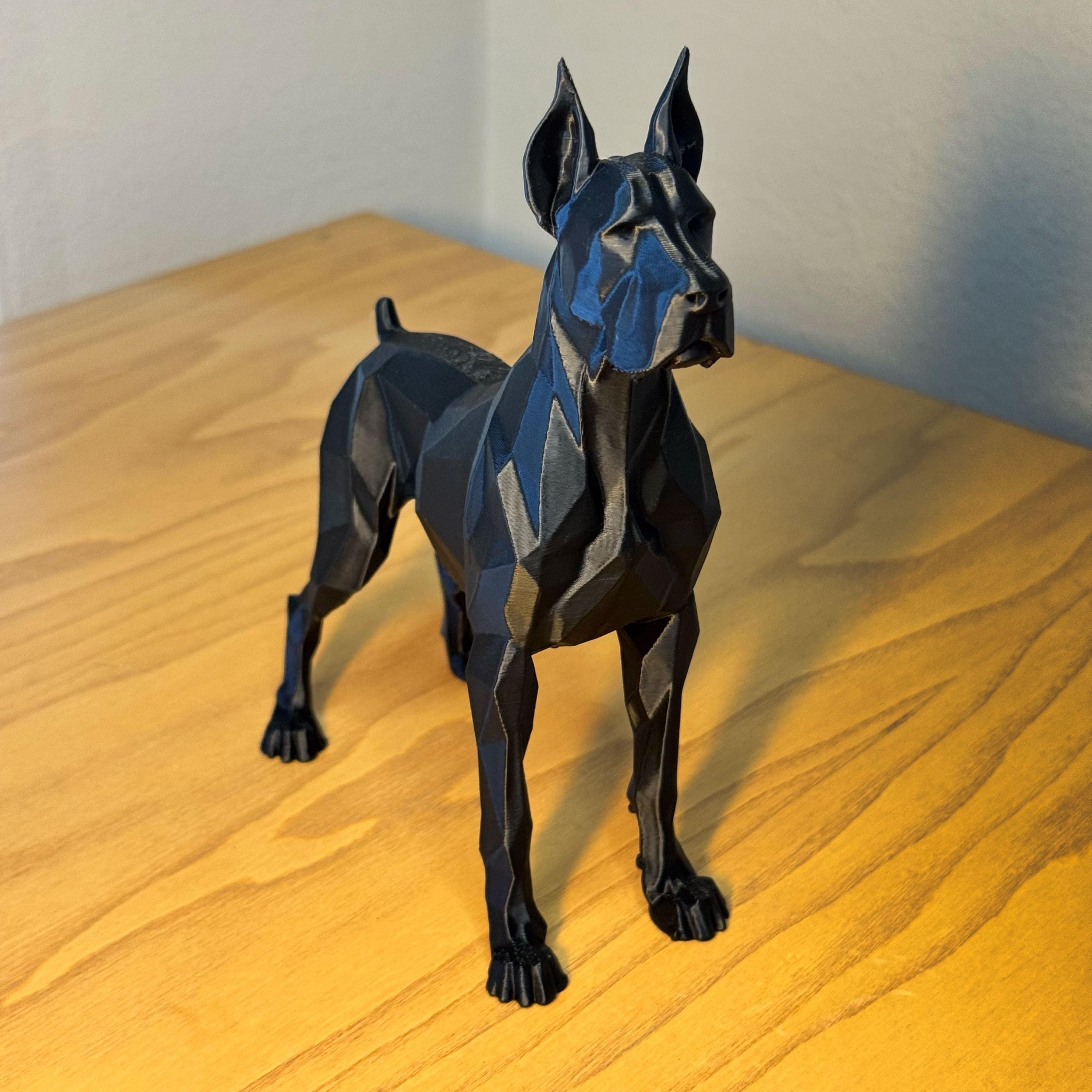 Low Poly – 3D Printed Modern Dog Figurine