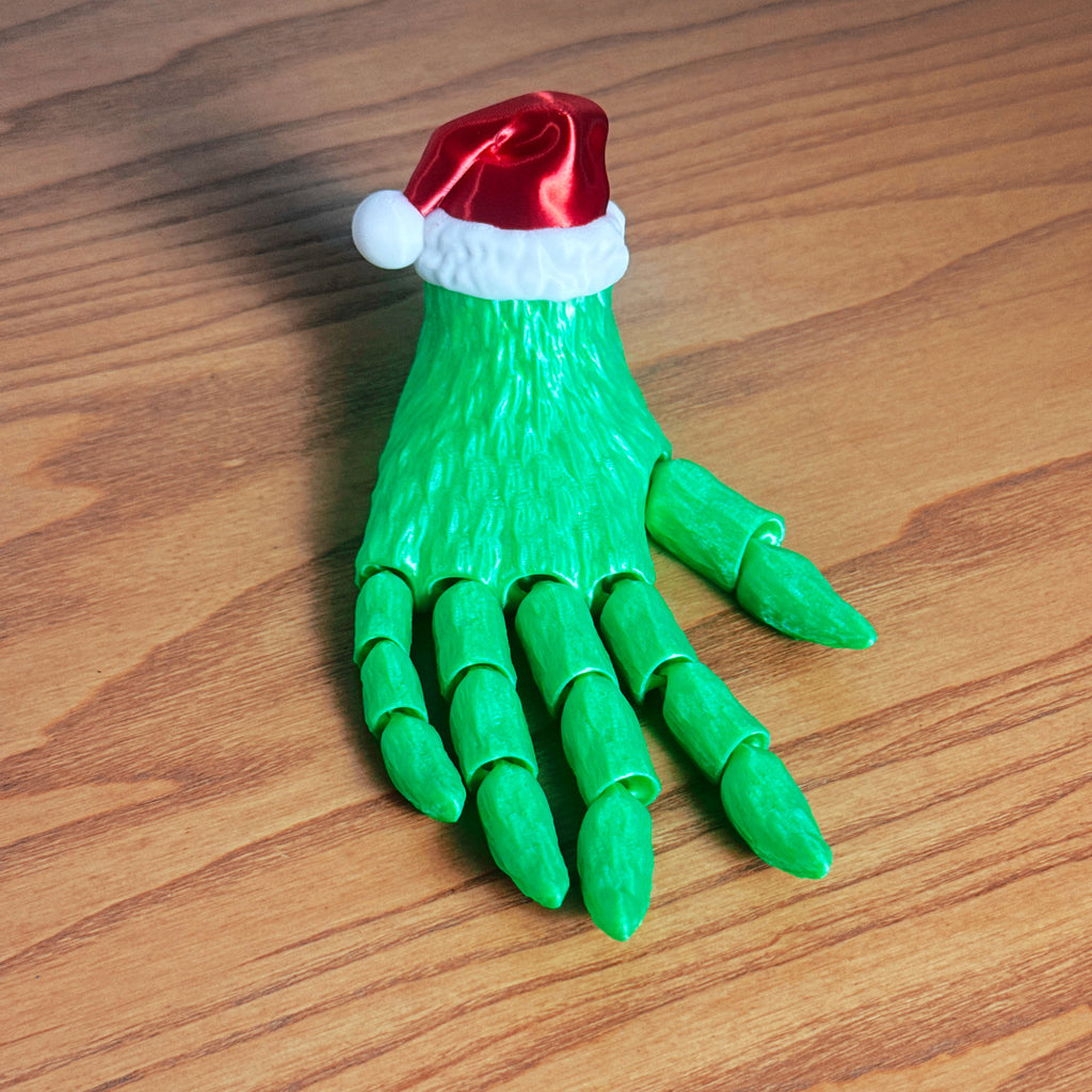 Grinch Hand – 3D Printed Holiday Decoration