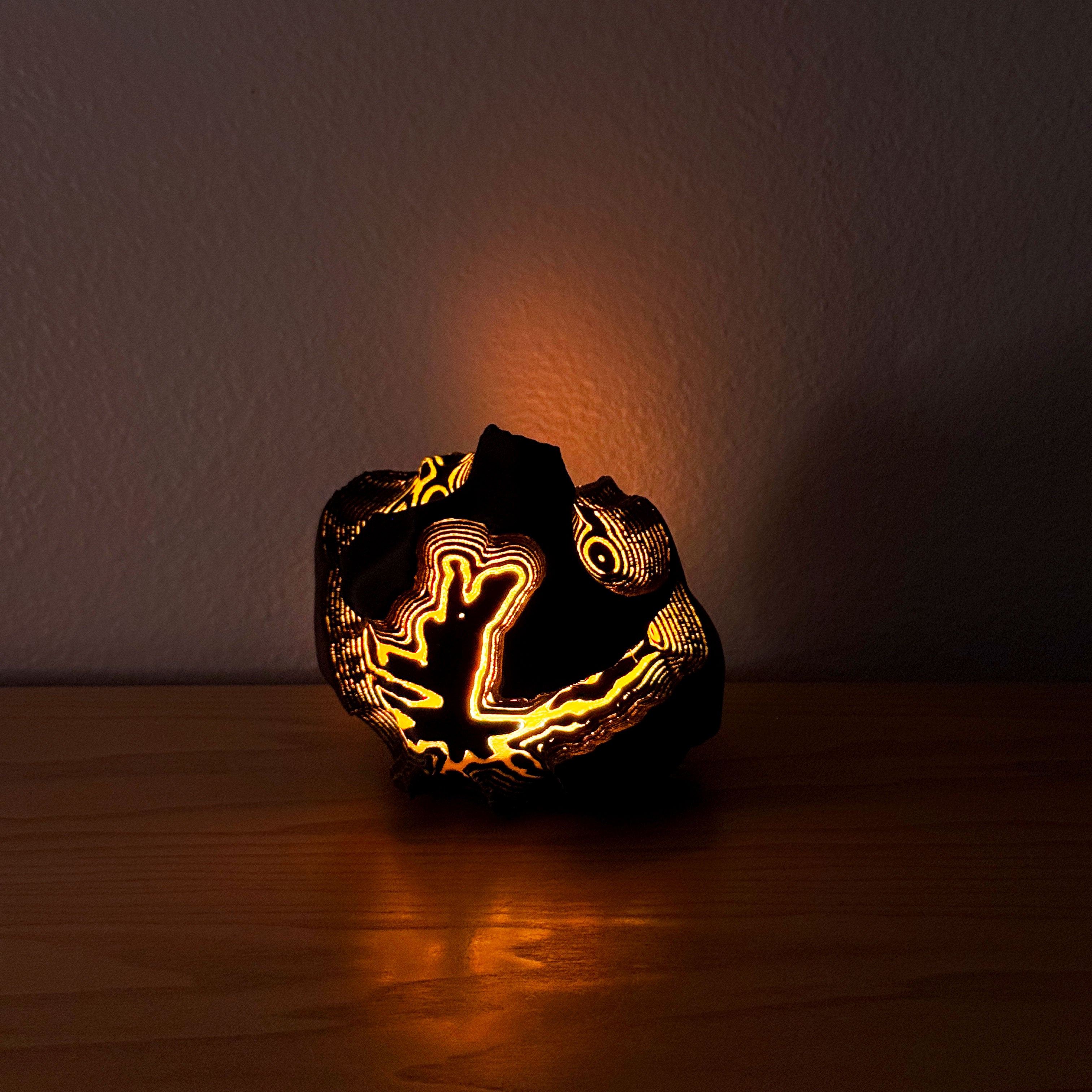 Lava Fragment Lamp — Handmade 3D Printed Light