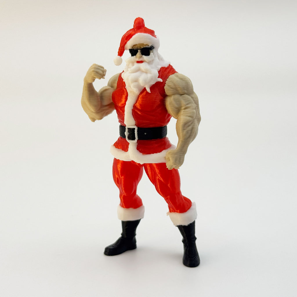 Muscle Santa – 3D Printed Christmas Ornament