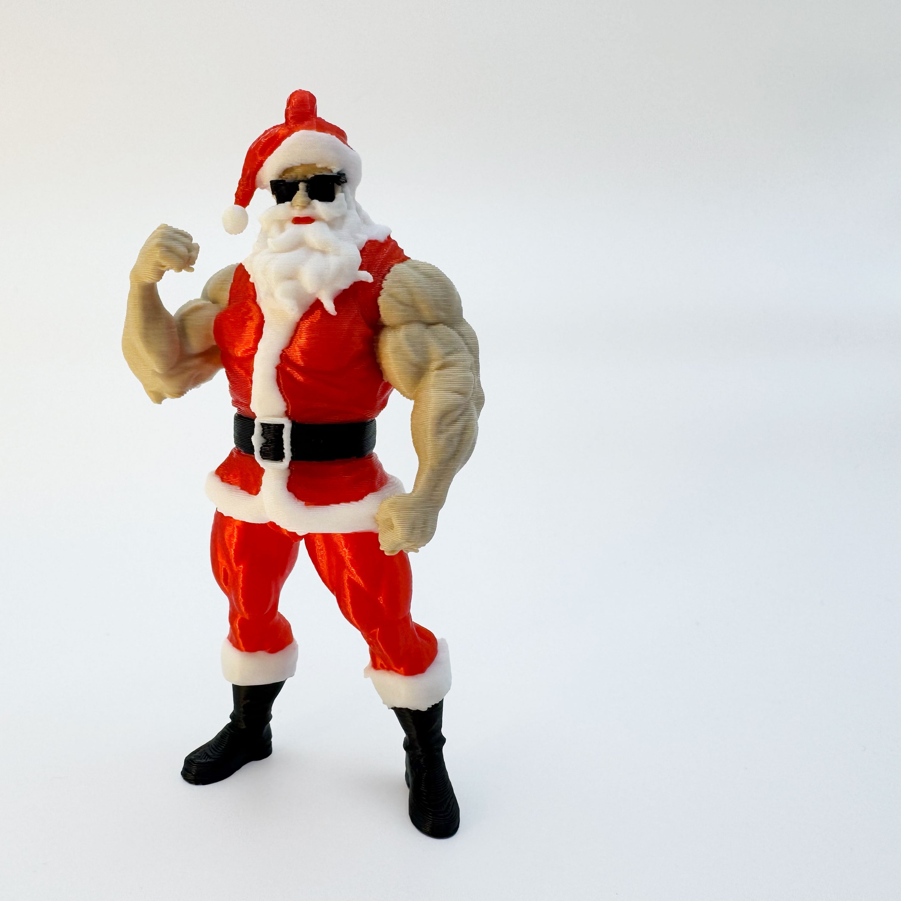 Muscle Santa – 3D Printed Christmas Ornament