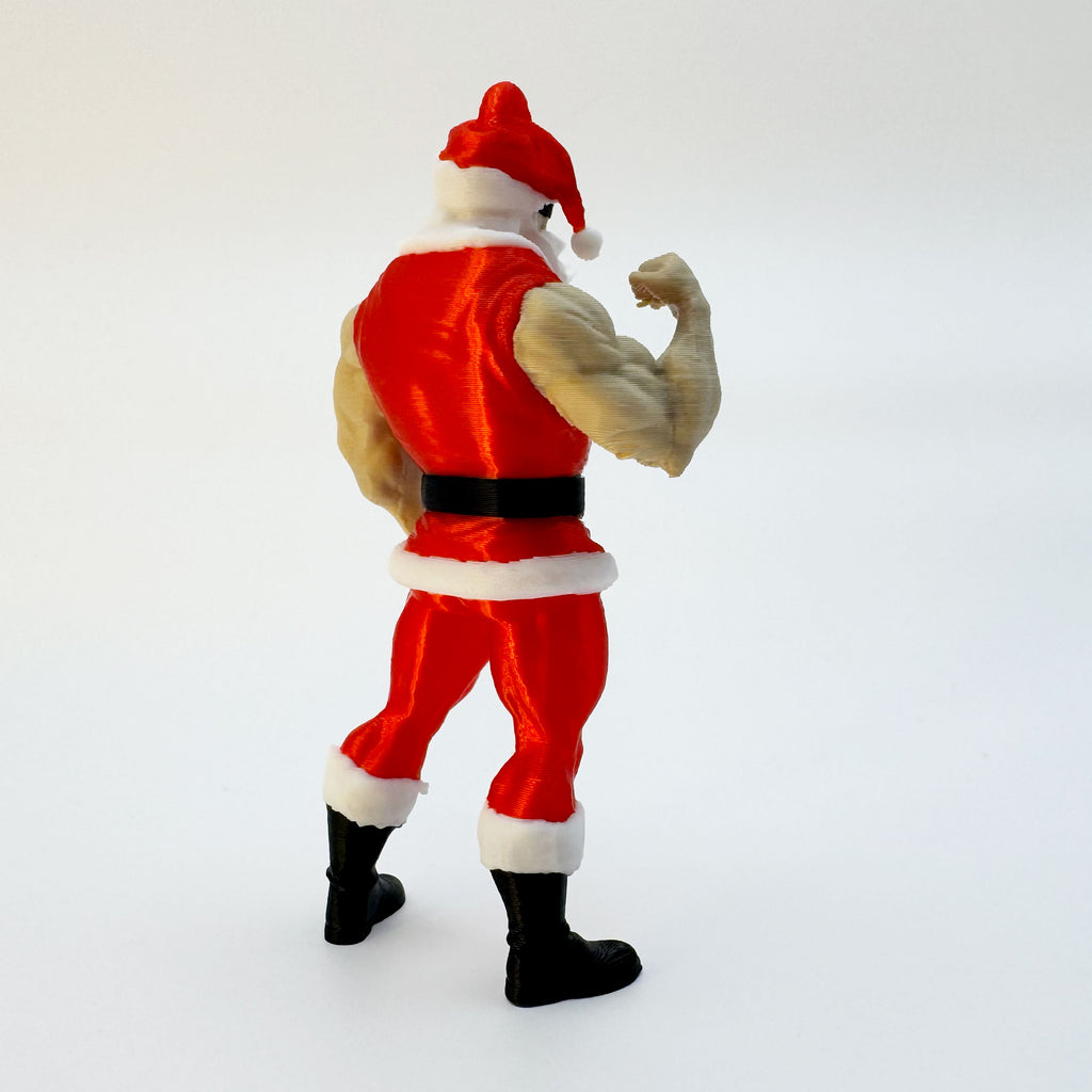 Muscle Santa – 3D Printed Christmas Ornament