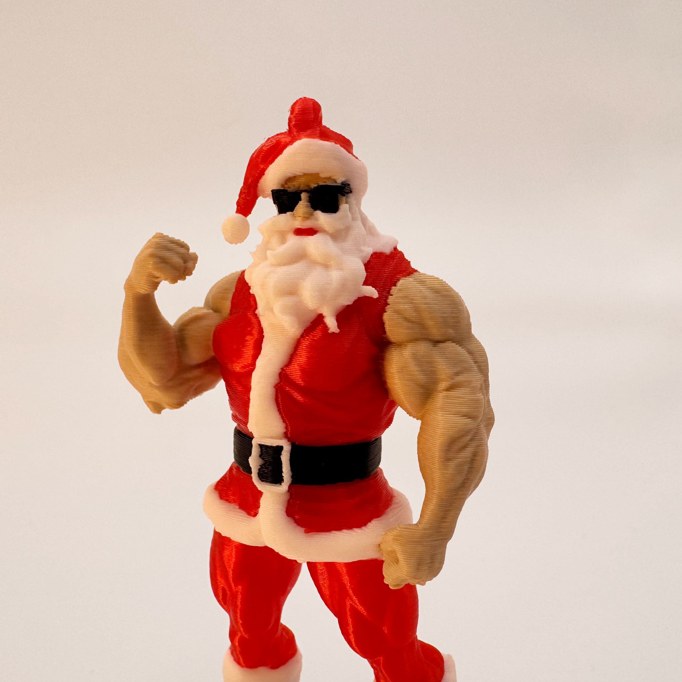 Muscle Santa – 3D Printed Christmas Ornament