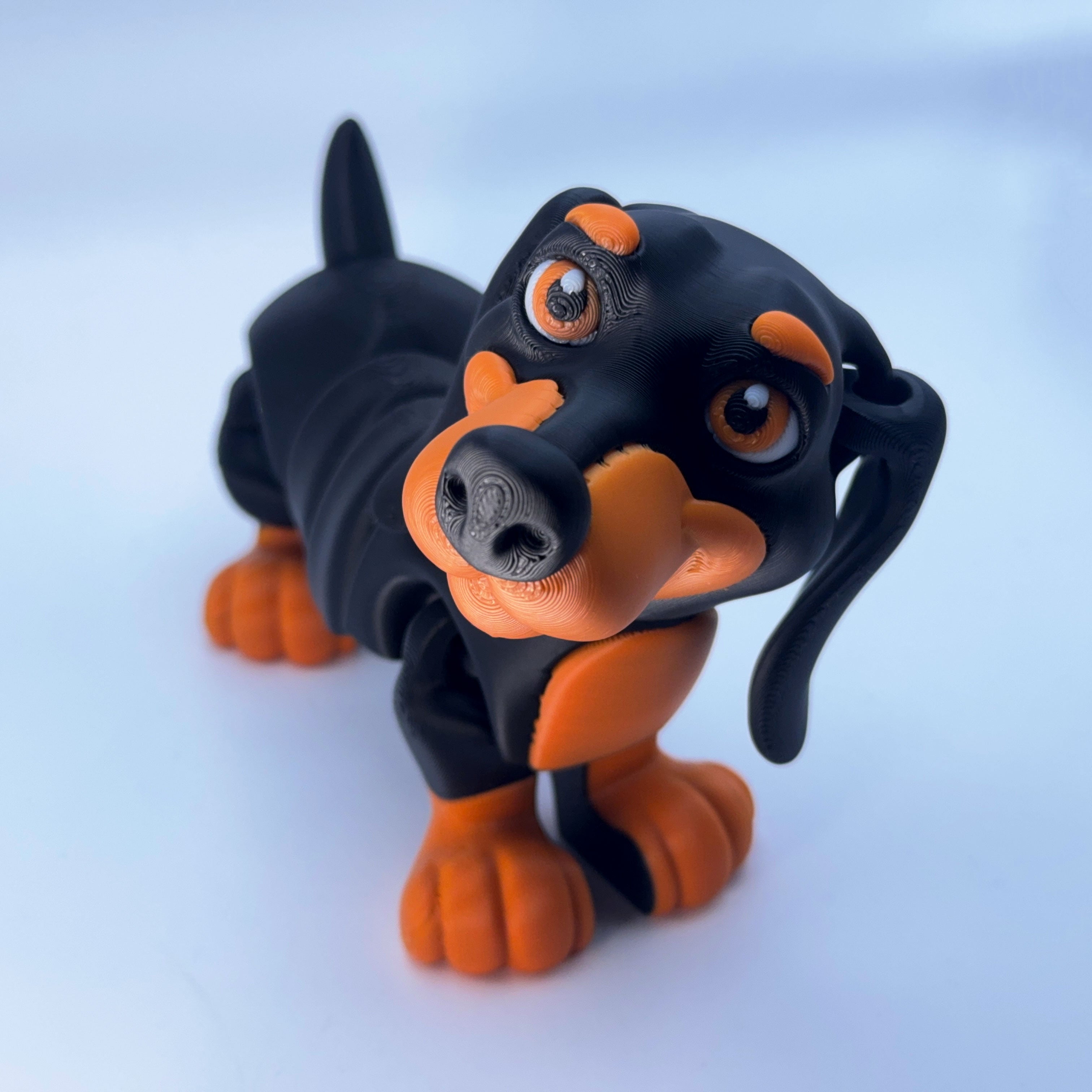 Dachshund Figurine (Black & Tan) — 3D Printed Decor