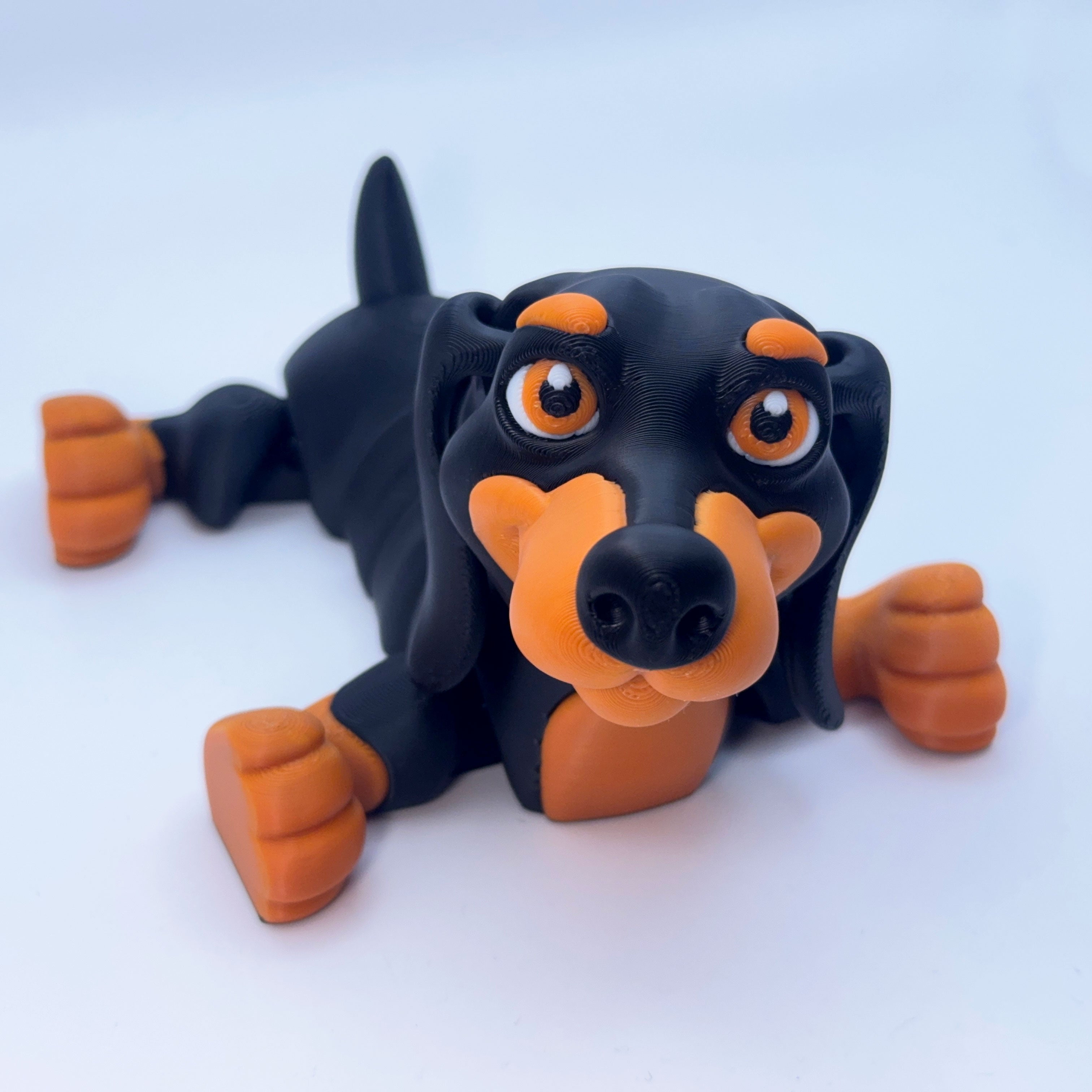 Dachshund Figurine (Black & Tan) — 3D Printed Decor