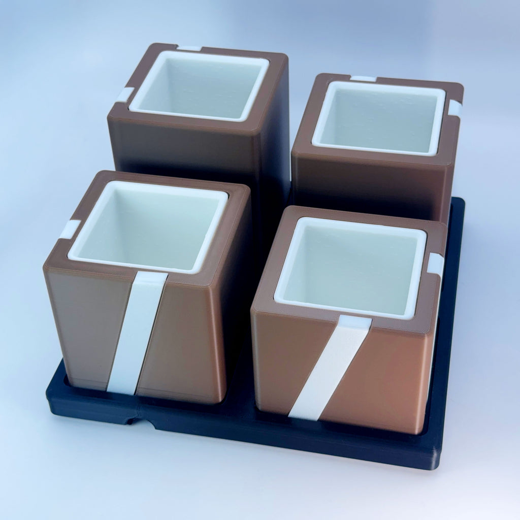 Large Succulent Planter Set with Tray (4 Pots)