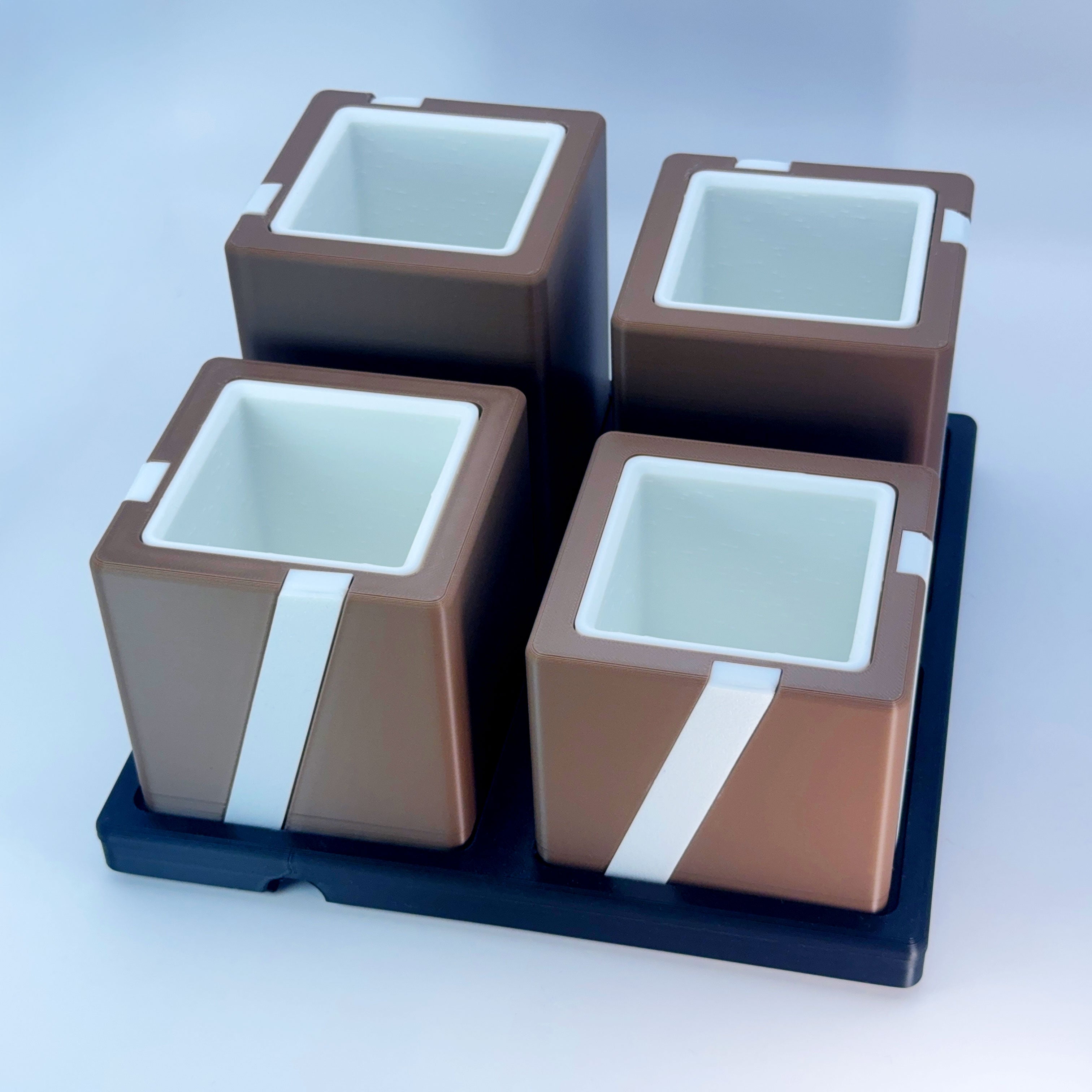 Large Succulent Planter Set with Tray (4 Pots)