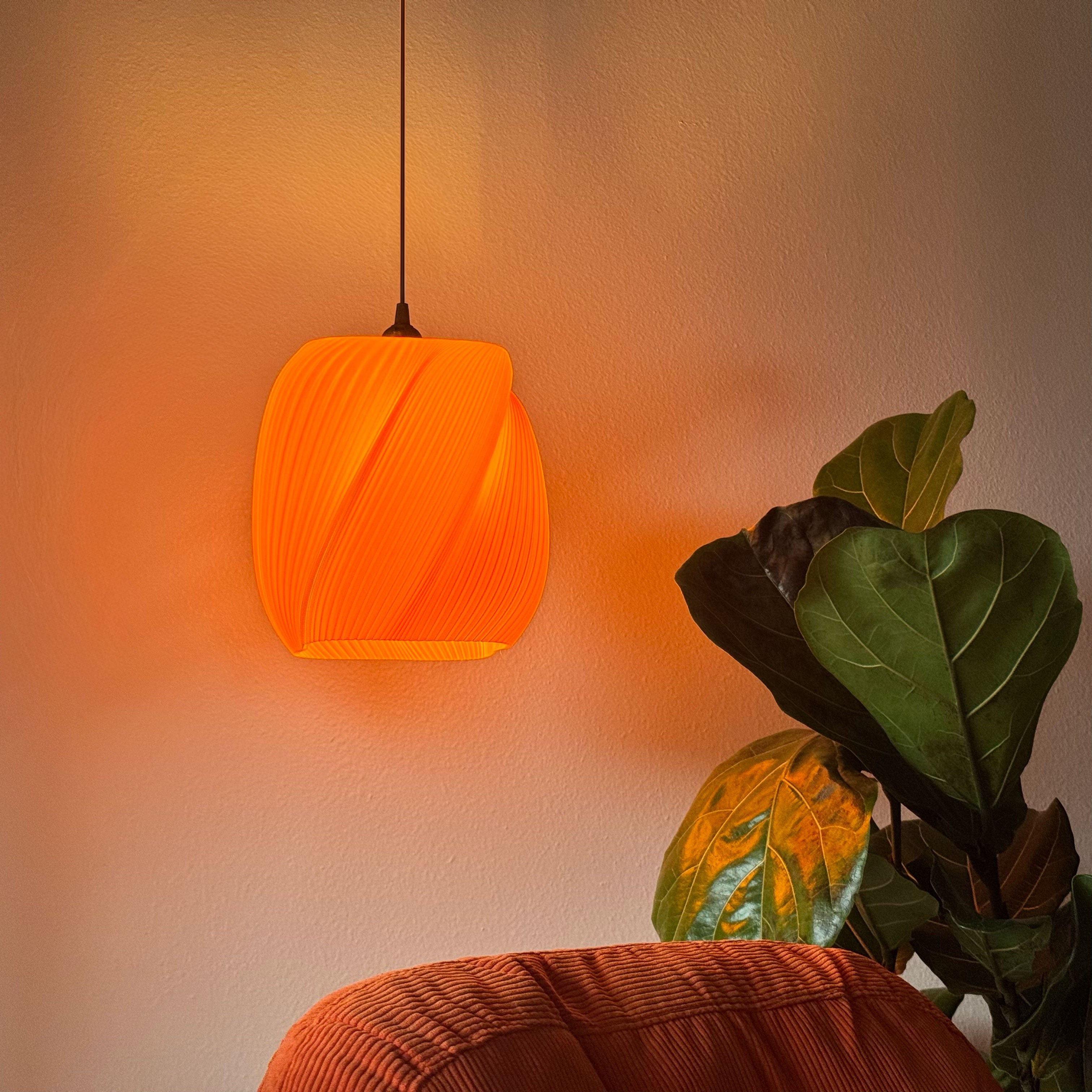 ARYZ Divide Pendant Light | Modern 3D Printed Plug-In Hanging Lamp