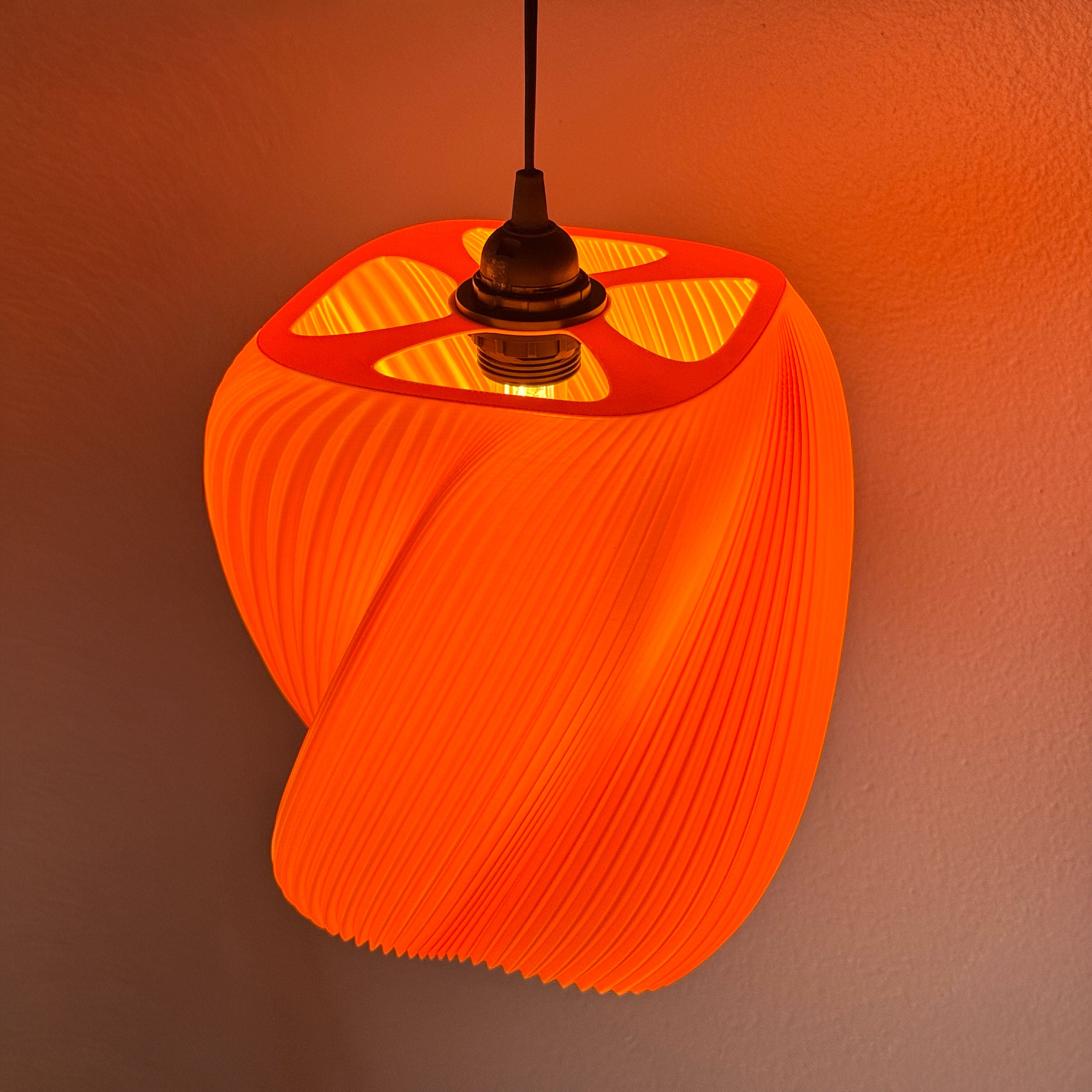 ARYZ Divide Pendant Light | Modern 3D Printed Plug-In Hanging Lamp