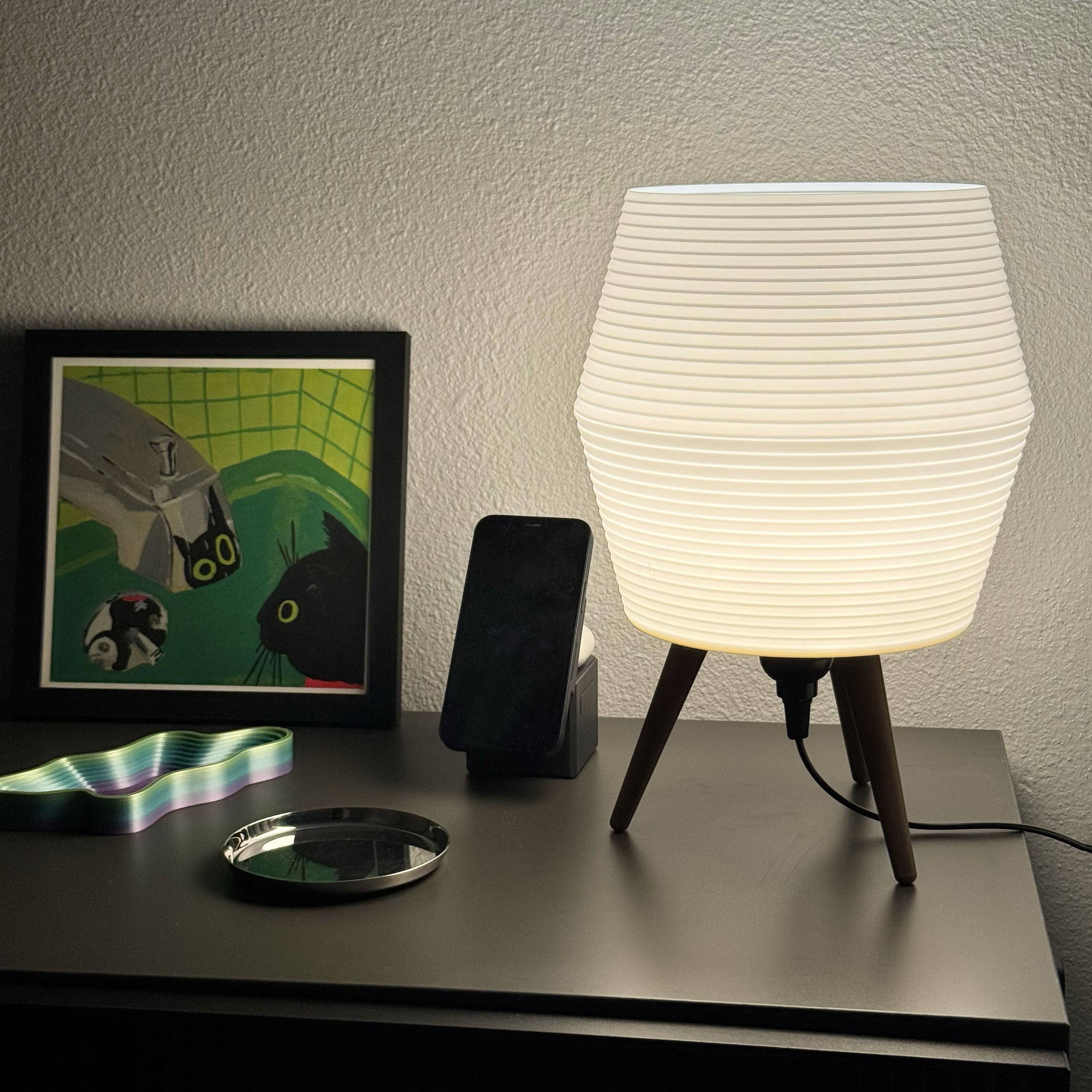 Kasa Japanese-Style Table Lamp with Tripod Legs