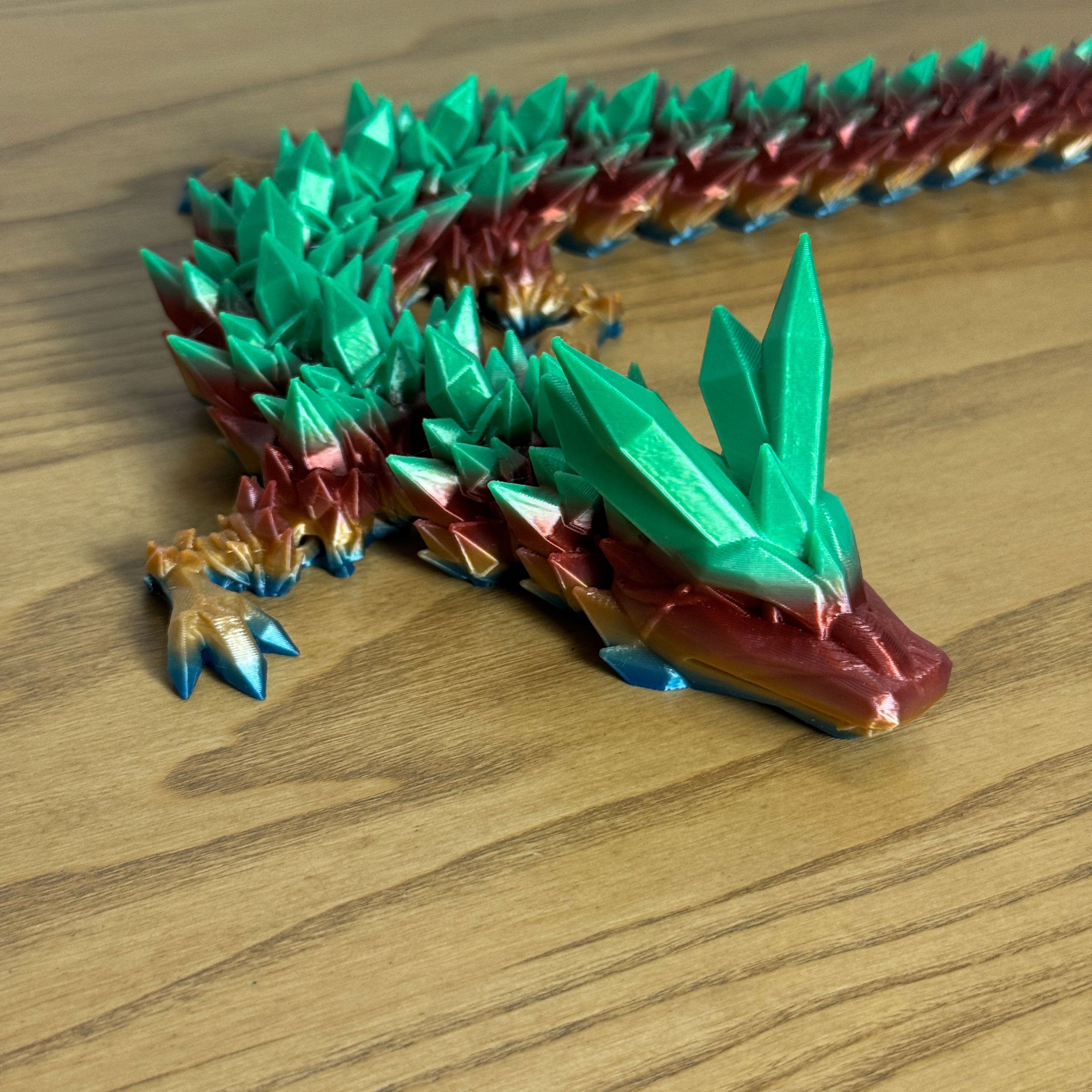 Large Articulated Crystal Dragon – 54 cm