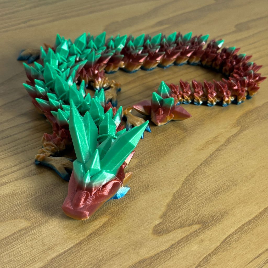 Large Articulated Crystal Dragon – 54 cm
