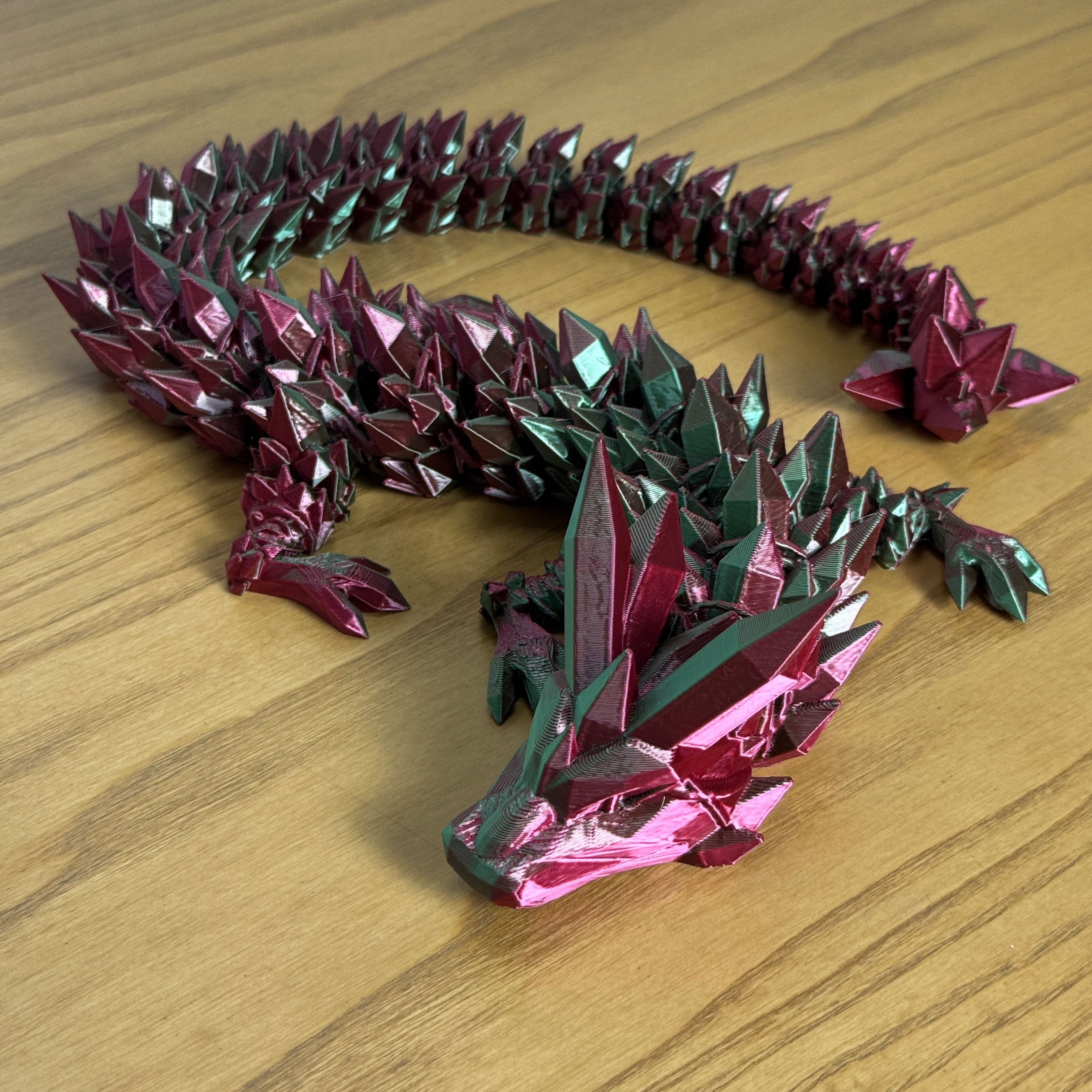 Large Articulated Crystal Dragon – 54 cm