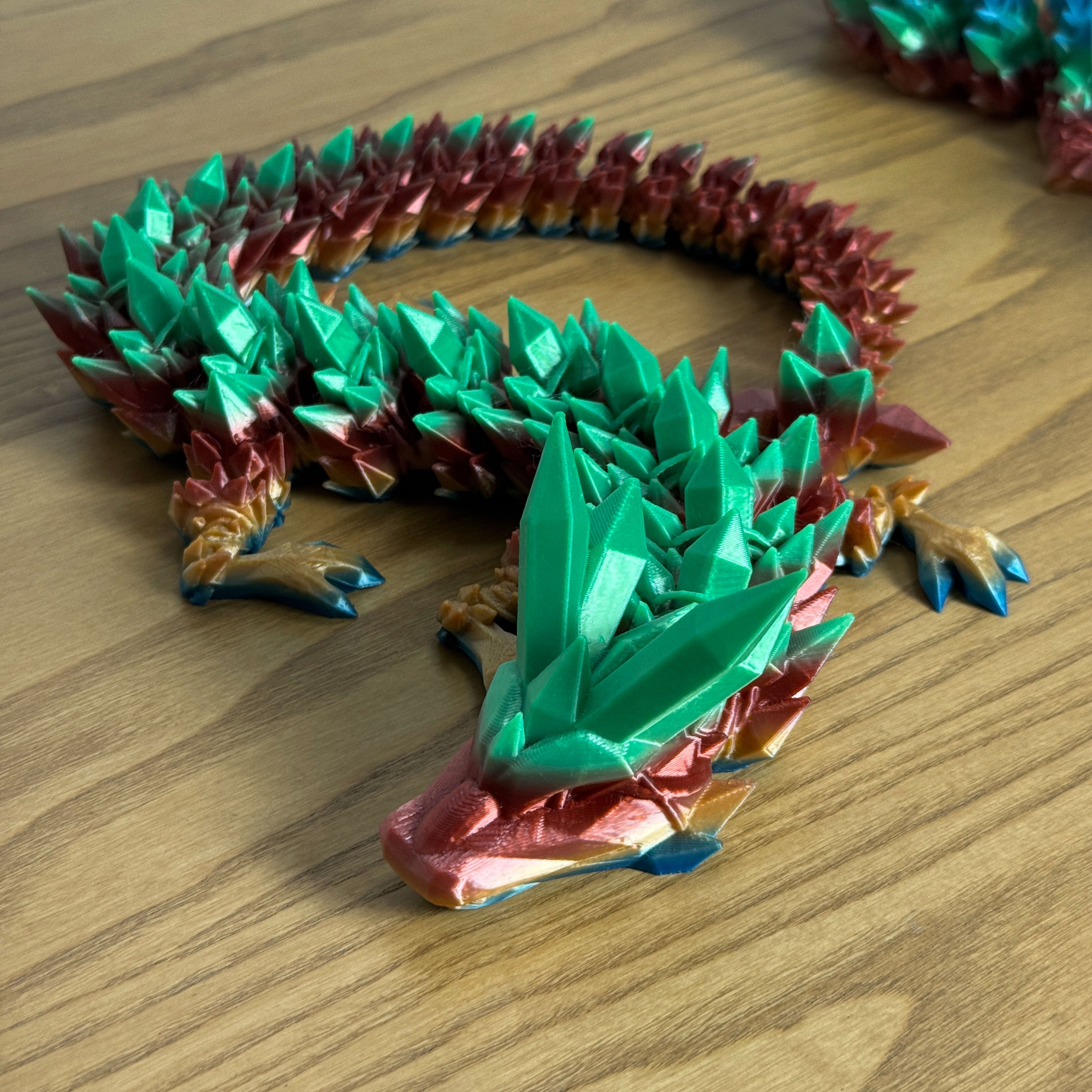 Large Articulated Crystal Dragon – 54 cm