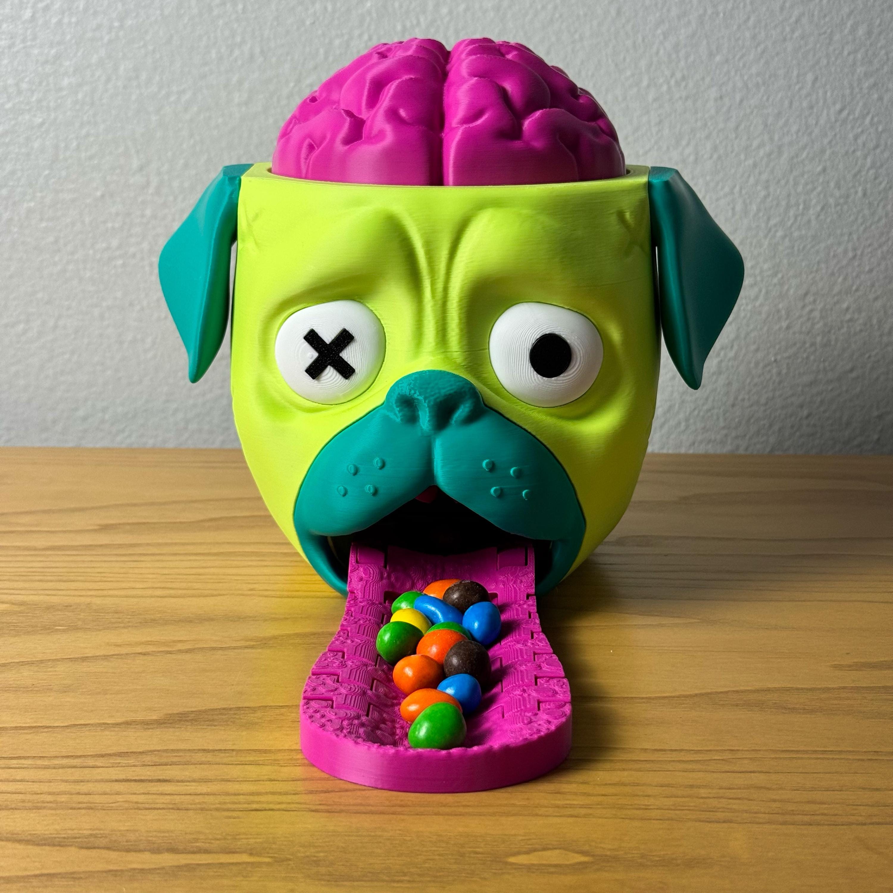 Candy Creeper Pug – 3D Printed Zombie Candy Dispenser