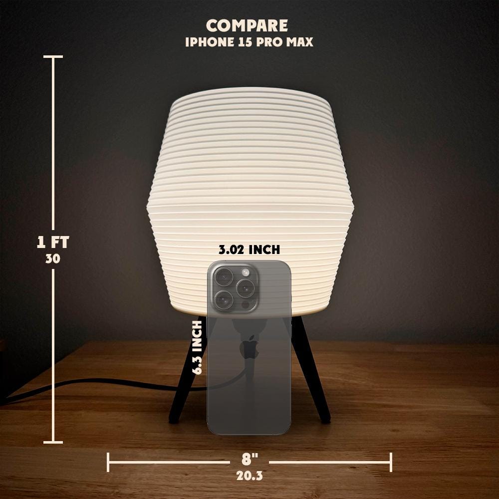 Kasa Japanese-Style Table Lamp with Tripod Legs