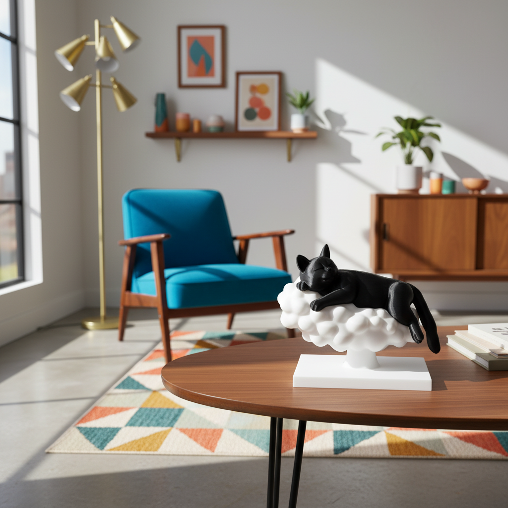 Sleeping Cat on a Cloud